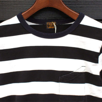 4/5 SLEEVE BORDER POCKET T-SHIRTS