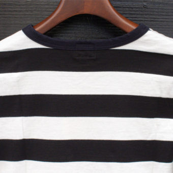 4/5 SLEEVE BORDER POCKET T-SHIRTS