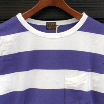 4/5 SLEEVE BORDER POCKET T-SHIRTS