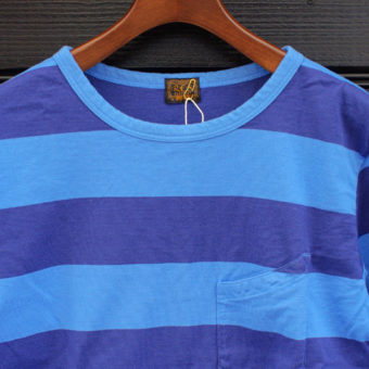 4/5 SLEEVE BORDER POCKET T-SHIRTS