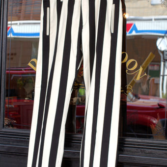 11号帆布 STRIPE STRAIGHT PANTS