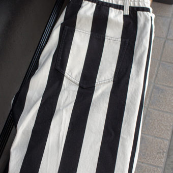 11号帆布 STRIPE STRAIGHT PANTS