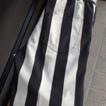 11号帆布 STRIPE LOOSE PANTS