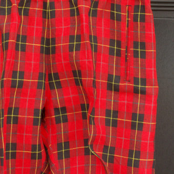 TARTAN CHECK EASY PANTS