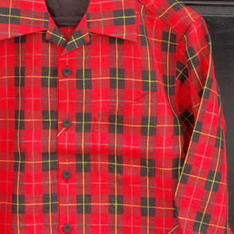 TARTAN CHECK OPEN COLLAR SHIRTS