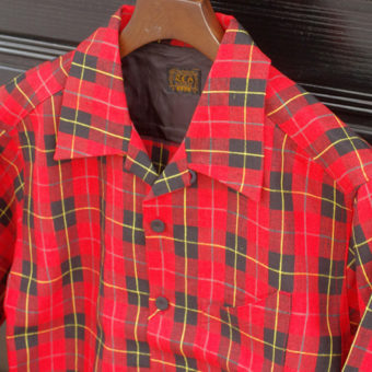 TARTAN CHECK OPEN COLLAR SHIRTS