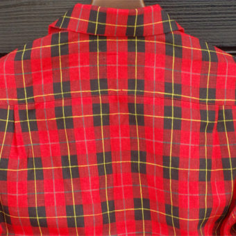 TARTAN CHECK OPEN COLLAR SHIRTS