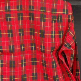 TARTAN CHECK OPEN COLLAR SHIRTS