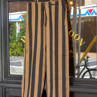 STRIPE COTTON LINEN SLACKS
