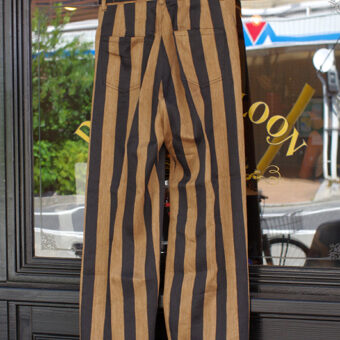 STRIPE COTTON LINEN SLACKS