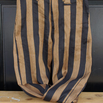 STRIPE COTTON LINEN SLACKS