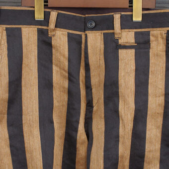 STRIPE COTTON LINEN SLACKS
