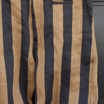 STRIPE COTTON LINEN SLACKS