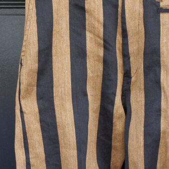 STRIPE COTTON LINEN SLACKS