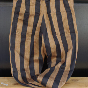 STRIPE COTTON LINEN SLACKS
