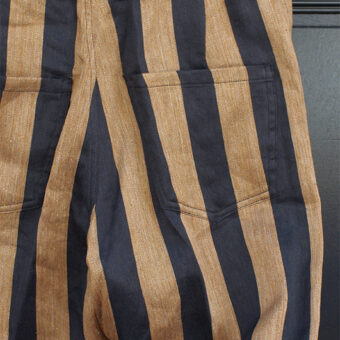 STRIPE COTTON LINEN SLACKS