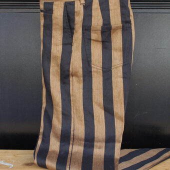 STRIPE COTTON LINEN SLACKS