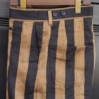 STRIPE COTTON LINEN SLACKS