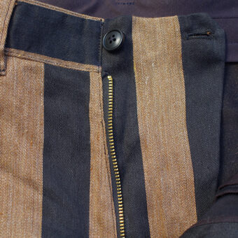 STRIPE COTTON LINEN SLACKS