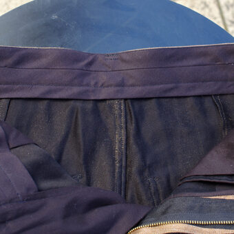 STRIPE COTTON LINEN SLACKS