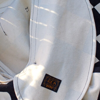 IRREGULAR CHECKERED FLAG STRAIGHT TROUSERS